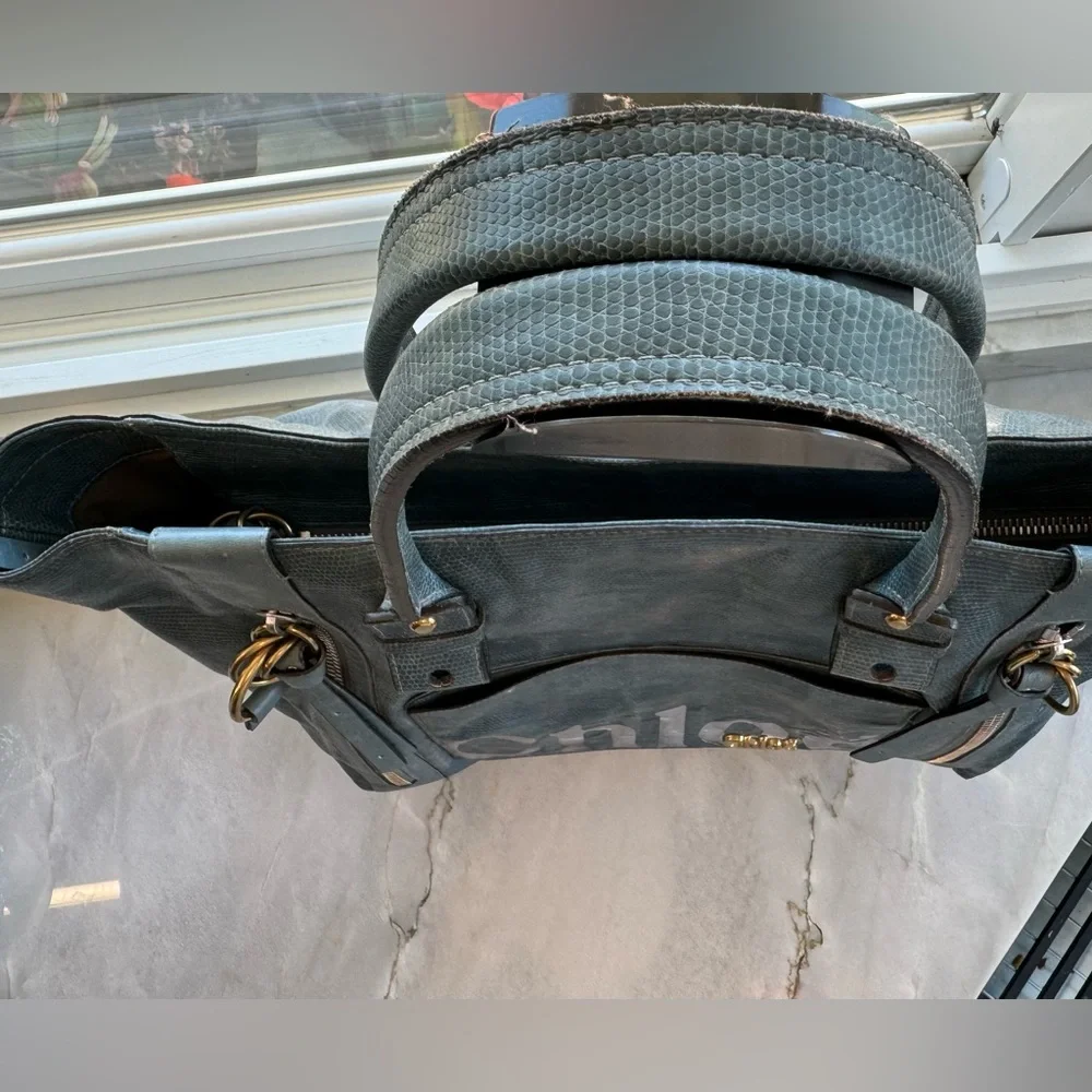 Chloe Blue Tote Bag - Picture 10 of 16